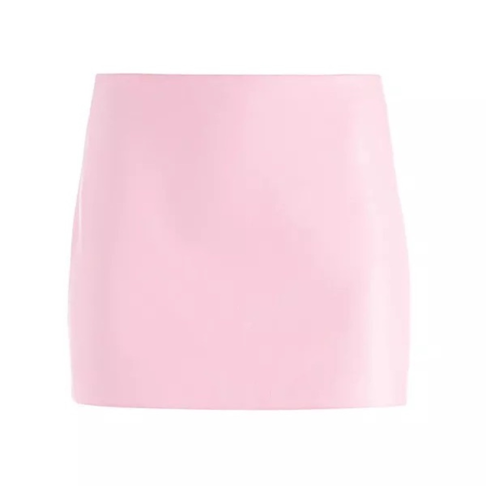 Alice + Olivia Pink Rubi Vegan Leather Low Rise Micro Mini Skirt - Picture 4 of 8